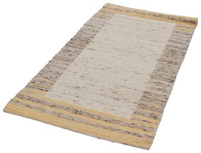 Vastag gyapjú szőnyeg Rustic 90x185 kézi és gépi szövésű gyapjú szőnyeg