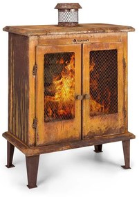 Flame Locker, tűzrakóhely, vintage kerti kandalló, 58 x 30 cm, acél, rozsdás megjelenés