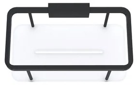 NIMCO Ki-14015-B-90 - Zuhany falipolc KIBO matt fekete/fehér