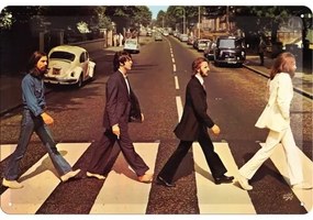 Fém tábla Beatles - Abbey Road, (20 x 30 cm)