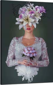 Vászonkép Nő fehér ruhában Natura 50x80 cm Ideális ajándék