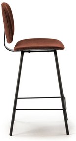 Borvörös bárszék szett 2 db-os (ülésmagasság 64 cm) Arus – Marckeric