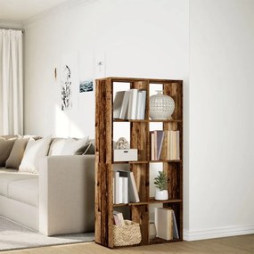 antik fa színű fa térelválasztó könyvespolc 69,5x29x137,5 cm