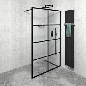 Sapho GELCO CURE BLACK fix zuhanyfal, matt fekete,140x200cm