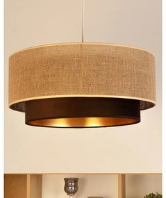 SARTA függőlámpa zsinóron 1xE27/60W/230V barna/juta