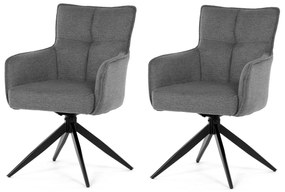 Étkezőszék-készlet visszahúzható mechanizmussalDCH-P3170 GREY2, 2 db