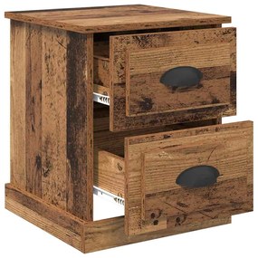 Éjjeliszekrény fiókkal 2 pcs Régi fa 39 x 39 x 47.5 cm Faanyag