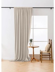 VELVET  bézs sötétítő függöny 140x250 cm Felfüggesztés: Fém gyűrűk