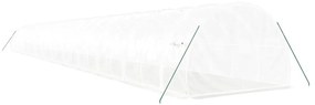 fehér acélvázas melegház 72 m² 24 x 3 x 2 m