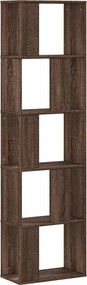 vidaXL 5 szintes barna tölgy szerelt fa könyvespolc 45x23,5x162,5 cm