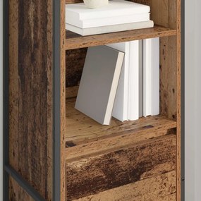 Könyvespolc fiókkal Öreg fa 43 x 36 x 150,5 cm Faanyag