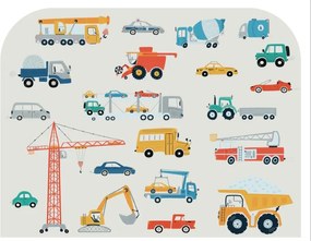 Gyerekágy ágyneműtartóval 140 x 70 cm Járgányok