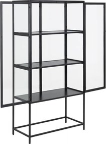 Vitrin Üvegajtóval könyvespolc irodai nappaliba 3 polc 150x77 cm