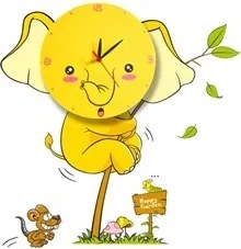 LED-es elefánt fali lámpa matricákkal és Eko-light órával