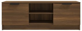 barna tölgy színű szerelt fa TV-szekrény 102 x 35 x 36,5 cm