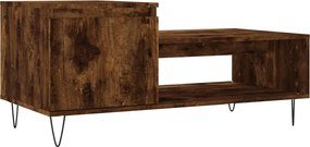vidaXL füstös tölgy színű fatermék dohányzóasztal 100 x 50 x 45 cm