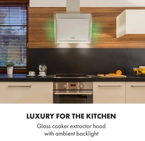 Klarstein Mirage 60, páraelszívó, 60 cm, 550 m³/ó, érintésvezérlés, fehér