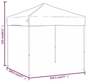 piros összecsukható partisátor 2 x 2 m