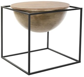 Modern design kerek lerakóasztal fekete barna