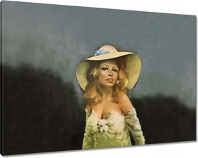 Vászonkép 100x70 Brigitte Bardot Kalap