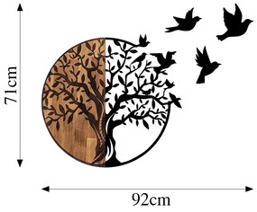 Fa fali dekoráció, Tree And Birds - 322