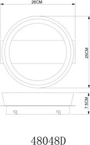 GLOBO 48048D SYRAKUS Modern LED Mennyezeti Lámpa IP20