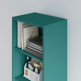 Könyvespolc MARIO, 500 x 1800 x 350 mm, Modern: tengerszínű