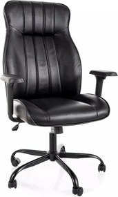 Q-093 eco-bőr forgószék fekete