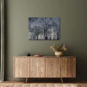 Kép - Fa sziluettek levelekkel (70x50 cm)
