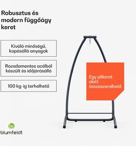 Blumfeldt SwayStation Arch függőágy keret, korrózióálló, időjárásálló, beltéri/kültéri felhasználás, 100 Kg-ig