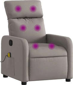 vidaXL tópszínű szövet dönthető masszázsfotel