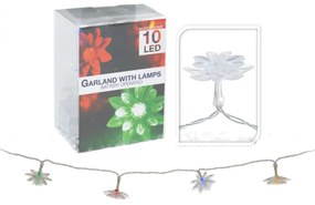 10 LEDes Elemes Színváltós Virágos Fényfüzér 120 cm