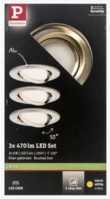 Paulmann 93483 - KÉSZLET 3xLED/6,5W IP23 Dimmelhető fürdőszobai lámpa NOVA 230V