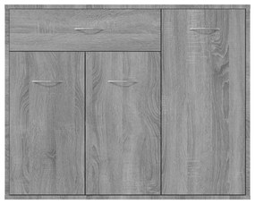 szürke sonoma színű szerelt fa tálalószekrény 88x30x70 cm
