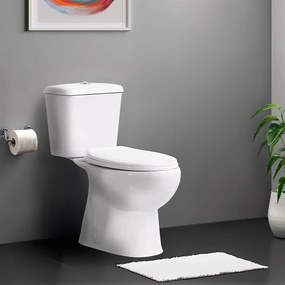 Alsó kifolyású monoblokkos WC soft close ülőkével felújításhoz és családi házakba – Leziter Cleano