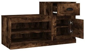 füstös tölgy színű szerelt fa cipősszekrény 100x42x60 cm