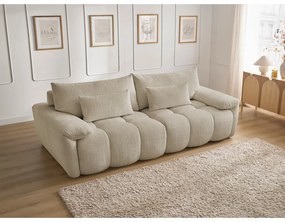 Bézs zsenília kanapé 264 cm Ivane – Bobochic Paris