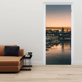 Fotótapéta ajtóra - Kikötőváros (95x205cm)