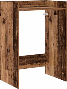 vidaXL Mosógép Szekrény tárolóval Öreg fa 67,5 x 48 x 97 cm Faanyag