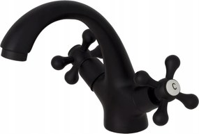 Álló mosdó csaptelep Retro Fekete Gamma