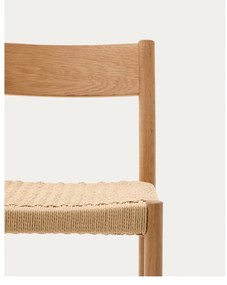 Natúr színű tölgyfa bárszék (ülésmagasság 65 cm) Yalia – Kave Home