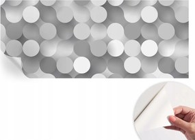 Dekoratív öntapadós fotótapéta Hálószobába Szürke körök 250x104 cm