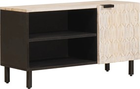 vidaXL TV szekrény Fehér mosott felület 80 x 33 x 46 cm Tömör Mangófát