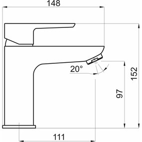 Novaservis - Mosdócsap METALIA ECO 15,2 cm fényezett króm