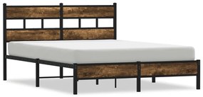 sonoma tölgy színű fejtámlás ágykeret matrac nélkül 140x190 cm