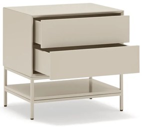 Krémszínű éjjeliszekrény Platt – Teulat