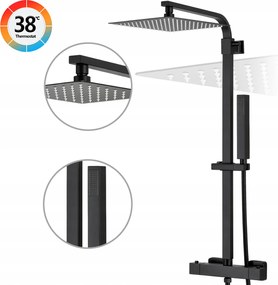 Zuhanyszett Termosztáttal Csaptelep Jobb Oldal Meleg Víz