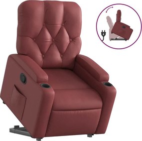 vidaXL bordó műbőr álló dönthetőfotel