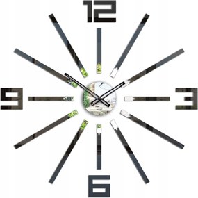 Falióra ModernClock Sheen fekete csendes