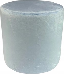 Kerek puff velvet minky világoskék szín